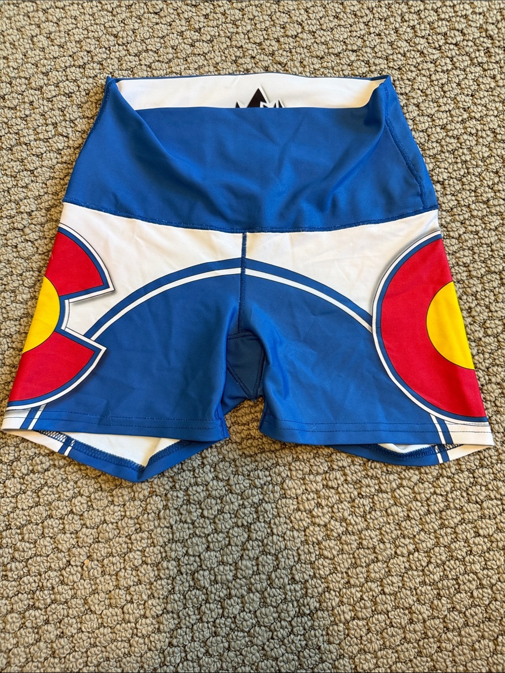Colorado Threads, women’s Denver Graphic Athletic Shorts - Colorado Flag, XS
